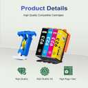923 Ink Cartridges for HP Printers Compatible for HP 923 Ink Cartridges Work for HP OfficeJet Pro 8135e 8130e 8125e 8138e 8139e 8120e Ink Cartridges Without Chip (4 Pack, Black Cyan Magenta Yellow)