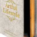 Decorative Book Box Artful Lifestyle Faux Book Storage Box Beige Fake Books Boxes Leather Books Hidden Storage Boxes for Jewelry Photos Remote Coffee Table Letter Safe for Home Decor