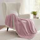 Bedsure GentleSoft Pink Fleece Blanket for Couch - Cozy Soft Blankets for Women, Cute Small Throws for Girls, Pink Decor Gifts for Home Room Office, 50x60 Inches