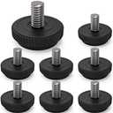 ONEHOME 8 Pack 5/16-18 Stainless Steel Adjustable Threaded Furniture Leg Leveling Feet Screw-in Glide Levelers,Screw Foot Levelers Screw On Furniture Glide Leveling Table,Chair,Furniture