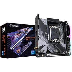 GIGABYTE B760I AORUS PRO 1.1 Intel LGA 1700 m-ITX Motherboard, 2X DDR5~96GB, 1x PCI-E x16, 2X M.2, 4X SATA, 5X USB 3.2, 2X USB 2.0, 1x Type-C