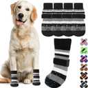 KOOLTAIL Dog Socks for Hot Pavement, Summer Dog shoes to Prevent Licking Paws for Hardwood Floor, Non Slip Double Sides Boots & Paw Protectors, Pet Grippy Booties for Small Medium Large Senior Dogs, L (Large(4 Pack))