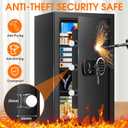5.1 Cuft Large Safes for Home Use Fire and Water proof, Digital Keypad Safe with Key Lock, Anti-Pry Home Office Security Safe for Cash, Jewelry, Document, 3 Removable Shelves, 23.62"H x14.96"W x12.2"D