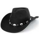 Vikodah Kids Wide Brim Western Cowboy Cowgirl Hat - Boys Girls Felt Fedora Hats for 3-7 Years