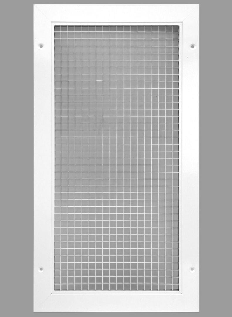 12" x 26" or 26" x 12" Cube Core Eggcrate Return Air Grille - Aluminum Rust Proof - HVAC Vent Duct Cover - White [Outer Dimensions: 13.75 x 27.75]