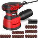 SHALL 5-Inch Random Orbital Sander, 3.2 AMP - 6 variable Speeds - Max 13000 RPM, with 30pcs Sandpaper & Detachable Dust Bag, Sanding for Polishing Woodworking, Refinish Furniture & Remove Varnish