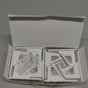 Adhesive No Drill Curtain Rod Brackets - Heavy Duty 30LB Holders for Bathroom Bedroom Kitchen, Universal Damage-Free Window Rod Hooks with Nail-Free Installation (8PC White)