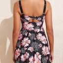 Aleumdr Women's One Piece Swimsuit Tummy Control Swim Dress Modest Full Coverage Skirt Bathing Suit with Pockets (S)