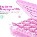 Zoksi Monthly Pill Organizer 1 Times a Day, 30 Day Pill Box Organizer,One Month Pill Case for Travel, 31 Day Daily Medcine Container for Vitamins, Supplement & Medication(Purple)