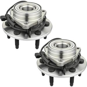 4WD 515036 (Pair) Front Wheel Hub and Bearing Assembly Fit for Cadillac Escalade EXT, for Chevy Avalanche 1500, for Express 2500, for Silverado 1500, for GMC Savana 1500 6Lugs W/ABS