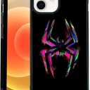 Morales Punk Gwen Phone Case Fit for iPhone 12/12 Pro, Black Spiderverse TPU Shockproof Protective iphone Case Cute Colorful Spider Phone Case Cover Gift for Boy Girl Men Wome