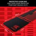Target Darts TOR Dart Mat Oche for Steel and Soft Tip Darts, Red