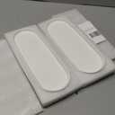 Ceramic Sink Tray, Suit for Bathroom Counter, Bathtub, Cosmetics Dish, Candle, Perfume Shampoo Liquid Soap Tray Simple Style Design Suit for Bathroom and Kitchen (2pcs White)