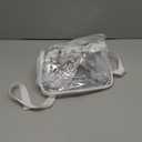 MAY TREE Clear Backpack for Stadium Events, 12x11x5 Inches Small Clear Backpack for Concert Festival Sports Outdoor - White