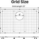 Sink Bottom Grid 23" X 14-1/2", Rear Drain with Corner Radius 3/8", Sink Protector for Single Bowl Sink, 23 x 14.5 inches
