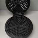 Mueller Heart 5 Waffle Maker, Waffle Iron, Adjustable Browning Control & Nonstick, Cool Touch Handle, Easy to Clean, Small Kitchen Appliances