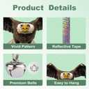 Fake Owl to Keep Woodpecker Away from House 5PCS Flat Garden Owl Woodpecker Scare Devices Hanging Hawk with Reflective Tape Plastic Owl to Scare Pigeon for Balcony Outdoor Porch Patio Roof Windows