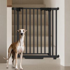 41" Extra Tall Baby Gate for Big Dog No Jumping Over, 30-40.9" Wide Pet Safety Gate Indoor for Doorways No Drilling,Auto Close Child Puppy Gates for Stairways Pressure Mounted (Black)