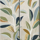 Golden Mosaic Leaves, Set of 2, Size: 3x1ft