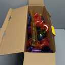 NATIONAL GEOGRAPHIC Glowing Marble Run 150 Piece Construction Set with 30 Glow in The Dark Glass Marbles & Storage Bag, STEM Gifts for Boys and Girls, Building Project Toy, Glowing Medium