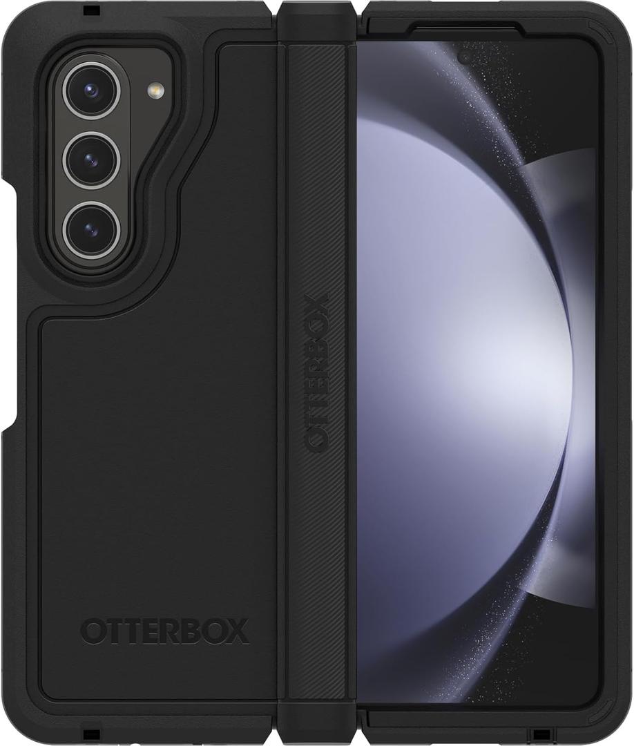 OtterBox Galaxy Z Fold5 Defender Series XT Case - Black, screenless, Rugged Hinge Protection, Lanyard Attachment, PowerShare and Wireless Charging Compatible