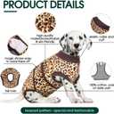 Kuoser Dog Surgery Suit, Comfy Dog Recovery Suit Female Doggie Onesie for Surgery, Post-Op Onesie for Female & Male Dogs, Soft Protective Wear, BrownLeopard XL