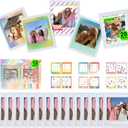 WOGOZAN SQ Film Accessories for Instax Square SQ1 SQ40 SQ6 SQ10 SQ20 SP-3 Instant Camera 2.9x3.4 Inch Film with 20 Magnetic Photo Frames Refrigerator Photo Display and 12 DIY Stickers
