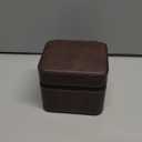 TSA-Friendly 2 Slot Watch Travel Case for Men, (Fits 7-8" Wrists) Carry-On Ready with Removable Pillows & Airplane Protection, Leather Jewelry Organizer for Wristwatches, Rings, Cufflinks (Brown)