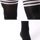 Tube Dress Socks Exotic Men Sports Business Striped Long Socks Mens Thigh High Stockings Black