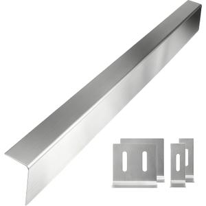 30" Slide-In Range Rear Filler Kit, Stainless Steel Stove Gap Filler Behind Range, Adjustable 1" or 2.25" Backguard Trim Kit, Easy Install Backsplash Gap Cover Compatible with 30" Ranges,Silver