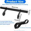 Bike Double Handlebar Extender, 11.8"(30 cm) Super Long Aluminum Alloy Cross Bar, Bicycle Handlebar Bracket Accessories for Bike Mounting Extender Bars Motorcycle Scooter Lights Phone Mount