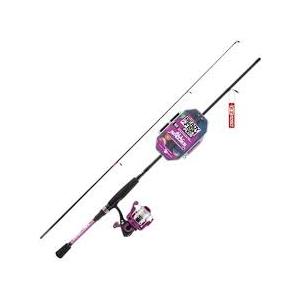 Ready-2-Fish 5 Ft 6 In MH Just Add Bait All-Species Purple Spinning Combo With Kit
