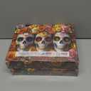 2 x 1000 Piece Puzzles for Adults Clearance, Artistic Skull Flower for Adults Puzzle, Mexican Day of The Dead (Dia de Los Muertos) for Gifts Birthday Party Games Family, 27.5" X 19.7" Dust Free