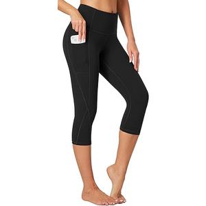 Heathyoga Capri Leggings for Women High Waisted Capri Leggings with Pockets for Women Tummy Control Yoga Pants Women L