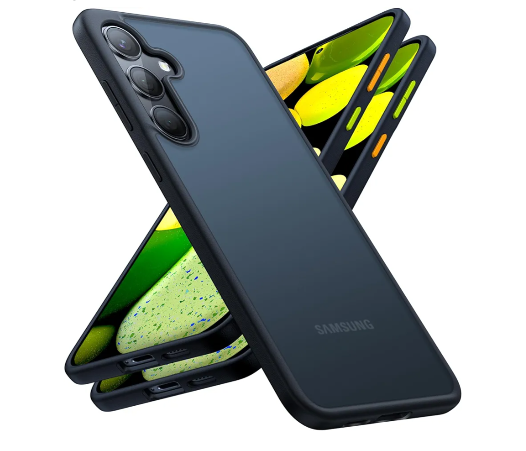 TORRAS Shockproof for Samsung Galaxy S24 Case 6.2", 12FT Military Grade Drop Tested, Translucent Matte Hard Back & Soft Edge Thin Slim Protective Galaxy S24 Case 5G Guardian Series, Black