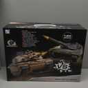 1/24 RC Battle Tank Set, Remote Control Russian T90 and German Leopard II Tank Model That Shoots for Kids and Adults, 2.4Ghz Army Toy for Boys 6+ Year Old with Smoke, Sound Effects and Lights