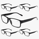 Gaoye Professional Reading Glasses for All Day - Computer Readers with Blue Light Protection - Value Pack, +1.25