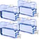 Drink Dispenser for Fridge Refrigerator Plastic Reusable Water Dispensers Bottle with Spigot BPA Free for Party Outdoors Home Office Activities(1.1 Gallon,4)