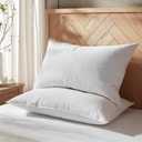 Globon Feather Down Pillow King Size Set of 2 Hotel Collection | Medium Firm Bed Pillow for Sleeping, Goose Down and Feather Filld, 100% Cotton Shell 430 TC 600 Fill Power 20" x 36"