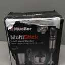 Mueller Multistick 5-in-1 Immersion Blender Handheld, 12 Speed Hand Mixer-Turbo Boost, Heaviest Duty Copper Motor, Titanium reinforced Blades Hand Blender, Milk Frother Wand, Whisk, Beaker, Chopper, Grey