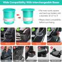 Car Seat Cup Holder Snack Tray: Travel Tray for Kids Car Seat Tray for Kids Travel, Console Cup Holder Food Drink Tray, Toddler Road Trip Travel Essential Accessories, Teal