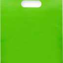 Merchandise Bags Lime Green Color 100 Bags 9"x12" Size 1.5Mil Thick Glossy With Handles