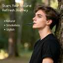 Natural Herbal Air Stick Non Electric Long-Lasting Flavored Air Diffuser Refreshing Support Smokeless Inhaler 4Pack for Quit Smoking & Stress Relief