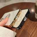 Clear Luxury Rhinestone Case Compatible with iPhone 12,Bling Sparkle Glitter Diamond Cute Design Cover for Girls Women,Soft Plating with Camera Lens Shockproof Protector for iPhone 12 Case-Silver