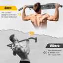 Jusgym Wall Mounted Pull Up Bar - Heavy Duty Chin Up Bar, Pull-Up Bar Support Beam or Joist Mounted, Multifunctional Fitness Bar, 600LBs Capacity, 38"