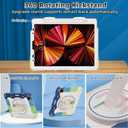 For iPad Air 5th 4th Generation 10.9 inch Case with Screen Protector [15ft Drop Protection] iPad Pro 11 Case 4th 3rd 2nd 1st Gen (2022 2021 2020 2018) for Kids W/ 360 Stand Hand/Shoulder Strap (Blue)