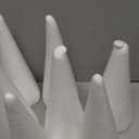 Crafjie Foam Cones for DIY Arts and Crafts (3.75 x 9.7 in, 7 Pack), White Polystyrene Foam Cones Christmas Tree Craft Supplies, for DIY Home Craft Project, Christmas Tree, Table Centerpiece