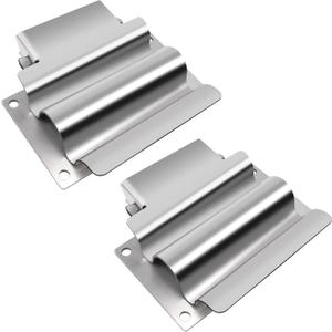 SH675SS 2 Pack Stainless Steel Spring-Loaded Shovel Holder for Dump Truck and Trailer, Heavy Duty Tool Mount