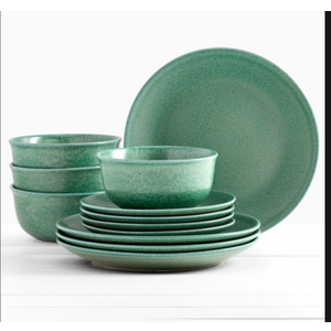 Gallery Service For 4 Madison Dinnerware Set 10 pieces, Green 