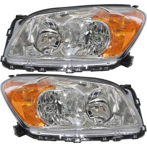 Silscvtt Headlights Front Head Lamps Replacement for Toyota RAV4 2009-2012 Projector Headlights Pair Left and Right Side (Passenger Driver Side)
